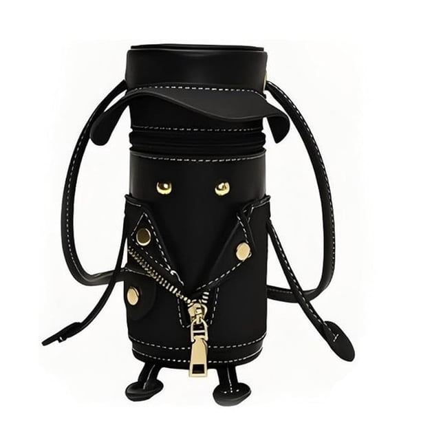 Bolso bandolera de moda con forma de vaso de agua. Un chopper.