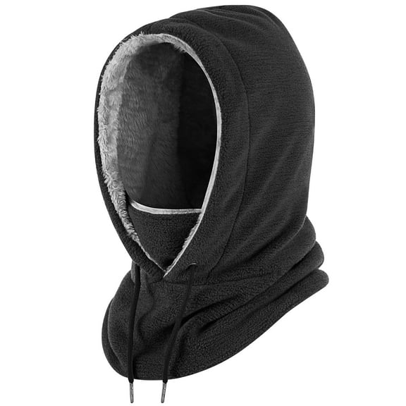 REDESS Unisex Balaclava Face Mask,Winter Polar Fleece Hood Ski Mask for Men Women,Black