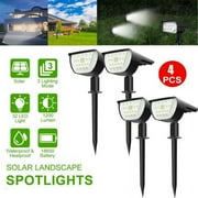 4Pack Solar Powered Lights 32 LED Landscape Spotlights,Outdoor Yard Garden Driveway Porch Walkway Wall Lights IP65