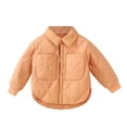 thumbnail image 1 of Gibobby Chamarra niñaNiños Niñas Abrigo Manga Larga Invierno Caliente Outwear Chaqueta Abrigo Color Sólido Moda(Naranja, 3-4 Años), 1 of 3