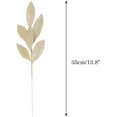 thumbnail image 3 of 15PCS Artificial Glitter Leaves Fake Plants Flower Branches Leaf Christmas Tree Picks Sparkling Fillers Sprays for Halloween Xmas Wreath Garland DIY Crafts Home Arrangement Decor, 3 of 3