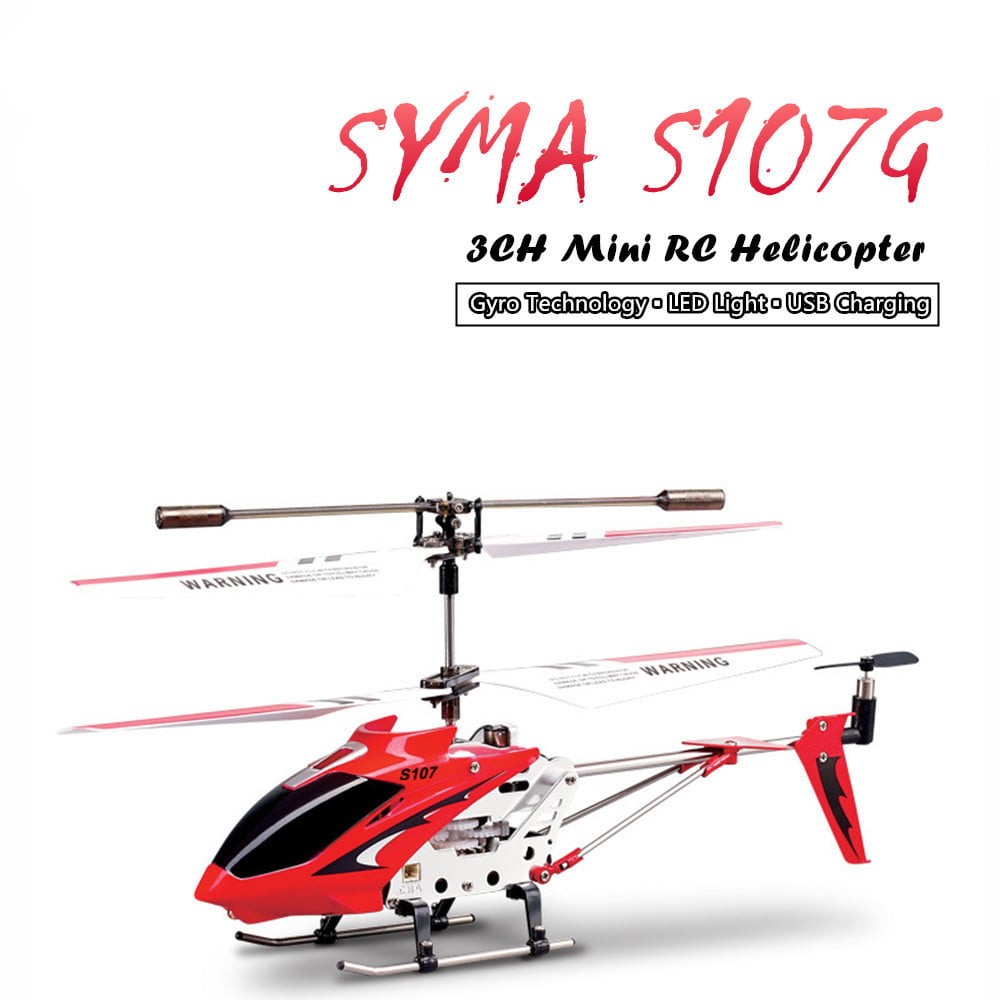 Syma S107 S107G Remote Control RC Helicopter Alloy Copter with Gyro Red 