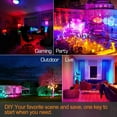 thumbnail image 3 of LED Flood Light Outdoor 800W Equivalent 8000LM Smart RGB Landscape Lighting with APP Control, DIY Scenes - Timing - Warm White 2700K - Color Changing Uplight, IP66 Waterproof US Plug (2Pack), 3 of 6