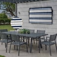 thumbnail image 6 of Outdoor TV Cover 40x25x4.5in, Navy Blue Gray Stripe Weatherproof TV Screen Protector with Zipper, Modern Minimalist Style Outside Television Cover Fits Up to 40-43", 6 of 9