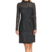 Betsey Johnson Women's The Lace Dress, Black/Heather, 14