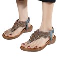 thumbnail image 1 of Sandalias Cuña Vestir Tanga Rhinestone Bohemio para Mujer, 1 of 9