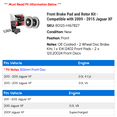 thumbnail image 2 of Front Brake Pad and Rotor Kit - Compatible with 2009 - 2015 Jaguar XF 2010 2011 2012 2013 2014, 2 of 2