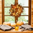 thumbnail image 6 of Fall Wreaths for Front Door Outside Thanksgiving Autumn Wreath with Realistic Pumpkins and Maple Leaves for Harvest Halloween Home Decor Indoor Outdoor Wall Door Decorations, 6 of 9