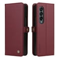 thumbnail image 7 of Dteck Wallet Case for Galaxy Z Fold 3 5G, Shockproof Magnetic Retro Credit Card Holder Flip Folio PU Leather Stand Protective Cover,Winered, 7 of 7