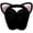 Black, variant on Kids Adjustable Winter Warm Furry Cat Ear Warmers for Girls Boys Outdoor