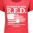 thumbnail image 4 of Inktastic On Fridays We Wear Red Women's Plus Size T-Shirt, 4 of 5