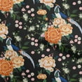 thumbnail image 1 of oneOone Polyester Spandex Tissu Noir Asiatique Robe Tissu Tissu Imprimé par la Cour 56 Pouces de Large, 1 of 4