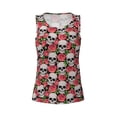 thumbnail image 6 of Sigee Skull and Roses for Women's Workout Tank Top,Running Tank Tops,Sleeveless Gym ClothesMedium, 6 of 8