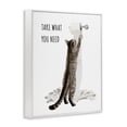 thumbnail image 2 of Take What You Need Toilet Paper Cat White Framed Giclee Art, 16 x 20, 2 of 7