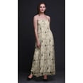thumbnail image 2 of Bimba Robe Maxi Tube Smockée Imprimé Fleur & Chardonneret Américain Vacances d'Été-TG, 2 of 7