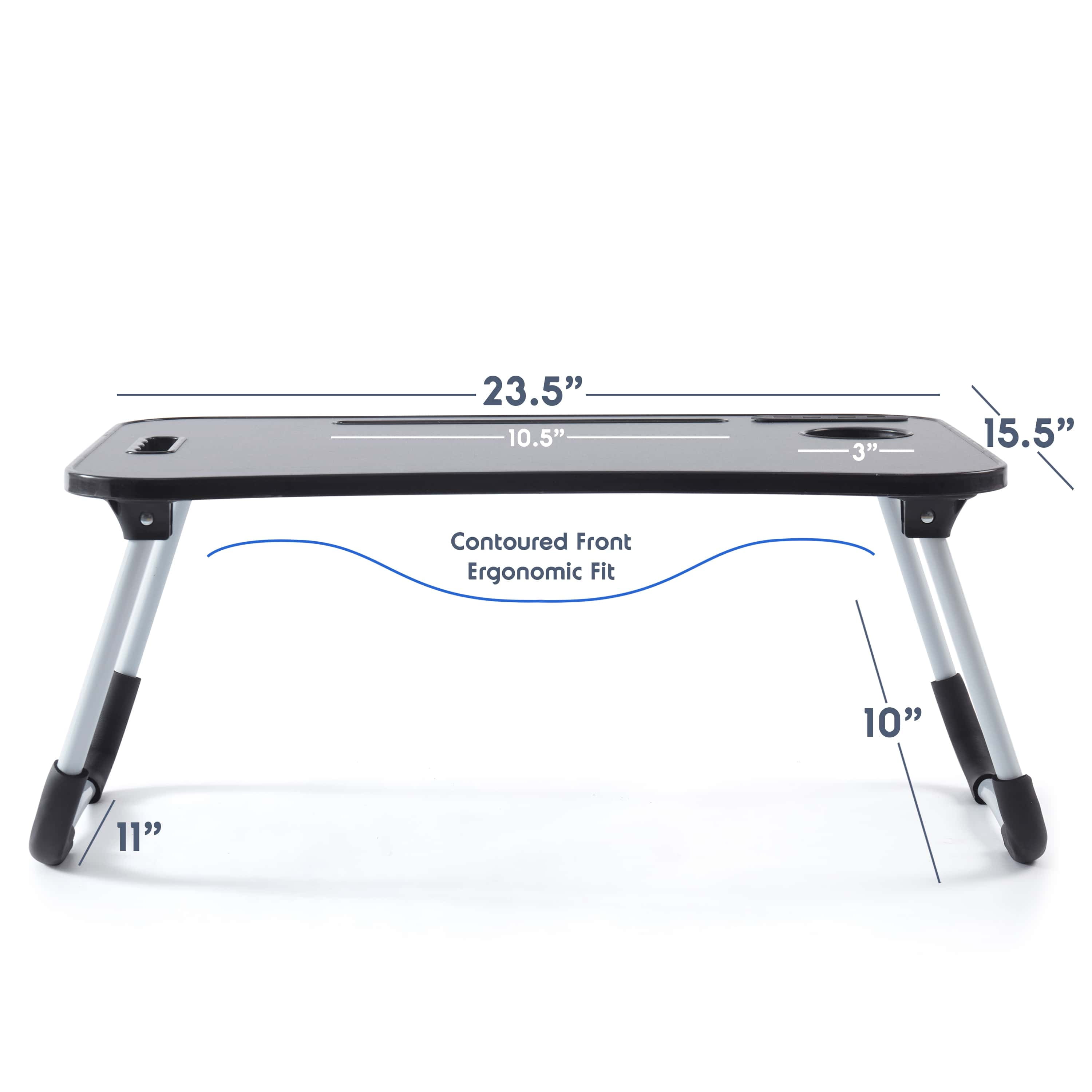 Lammaloe Foldable Lap Desk with USB Ports, Portable & Lightweight Laptop Desk for Bed and Couch - Ideal for Working, Reading, or Eating, Large