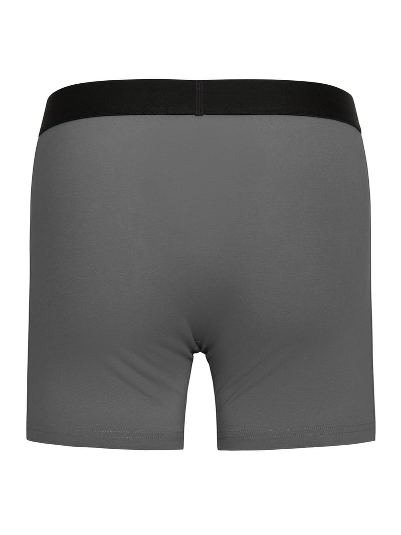 Rustler Everyday Comfort Boxer Briefs for Men, XL, Charcoal