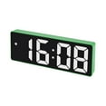 thumbnail image 2 of Reloj despertador digital con pantalla grande y brillo ajustable con función de repetición para escritorio. Verde, 2 of 7