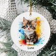 thumbnail image 2 of Personalized Longhair Cat Christmas Ornament, Customized Ornament with Cat Name, Christmas Ornament, Gift for Mother's day, Father's day, Christmas, Birthday, Gift for Cat Lover, 2 of 5