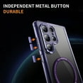 thumbnail image 4 of Dteck Magnetic for Samsung Galaxy S24 Ultra Case Electroplated TPU Frame Compatible with MagSafe Hard PC Clear Back Shockproof Phone Cover for Samsung Galaxy S24 Ultra,Purple, 4 of 8