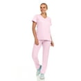 thumbnail image 4 of Hey Collection Womens Stretch Colorful Cargo Mock Neck Scrubs Set, Medical Nursing Tops with Four Pocket Scrubs Straight Leg Pants, 4 of 5
