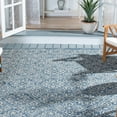 thumbnail image 3 of SAFAVIEH Courtyard Lillie Geometric Indoor/Outdoor Area Rug, Navy/Grey, 8' x 11', 3 of 6