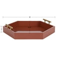 thumbnail image 2 of Kate and Laurel Lipton Modern Hexagon Tray, 18 x 15.5, Red and Gold, Midcentury Decorative Serving Tray for Storage and Display in Living Room Decor Scheme, 2 of 8
