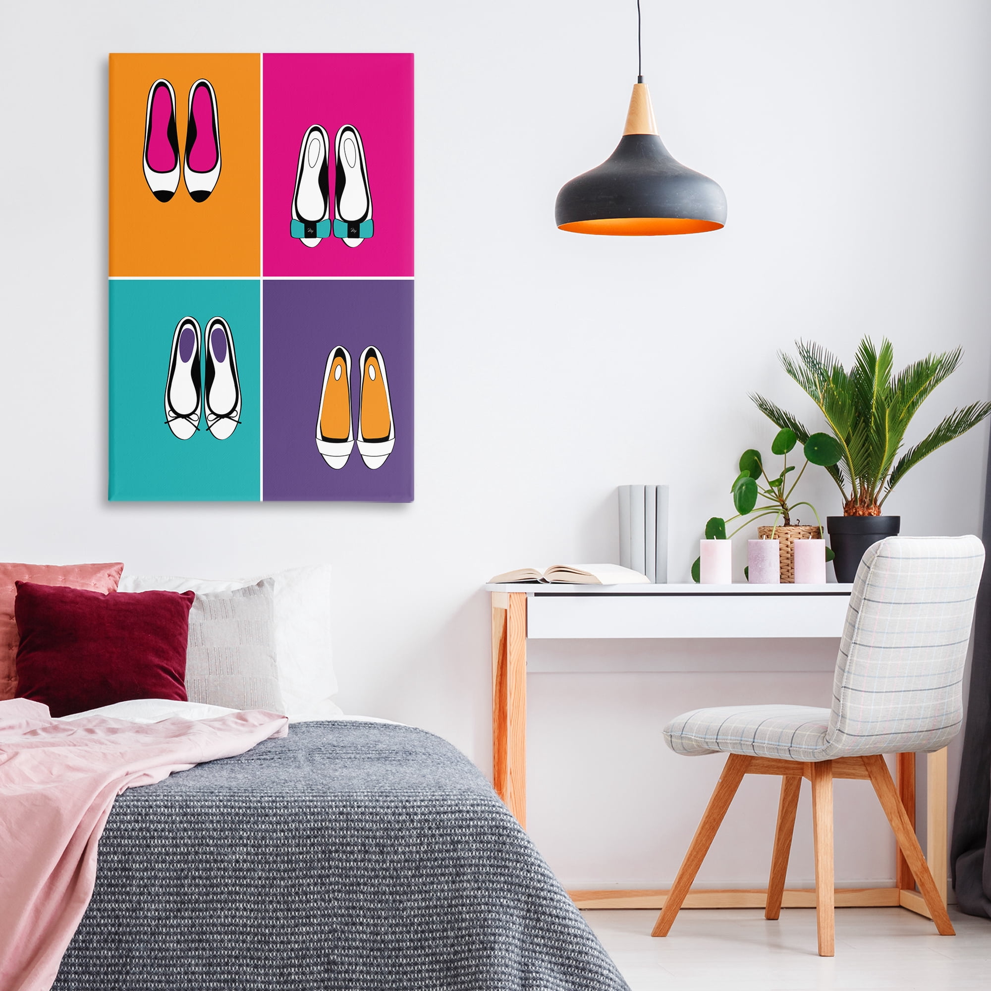Stupell Industries Bold Pop Trendy Flats Canvas Wall Art, design by Martina Pavlova