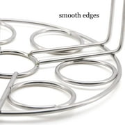 Egg Steamer Rack Trivet for Instant Pot Accessories 5 Qt, 6 Qt, 8 Qt Pressure Cooker 2 Pack Stackable 304 Stainless Steel Multipurpose Cooling Rack,Cooking