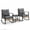 Grey, variant on 3 Piece Outdoor Rocking Bistro Set Patio Furniture with Thick Cushions 2 Tier Coffee Table Oversize Rattan Conversation Set Beige