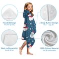 thumbnail image 7 of Blue Christmas Snowman Pattern Hooded Bath Towel，50"x30" for Ages 3 To 12 Kids, Quick Dry Lightweight Soft Microfiber Hood Beach Towel Cover Up for Kids, 7 of 7
