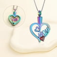 thumbnail image 4 of Personalize Heart in Heart with Birthstone Mom Memory Necklace Cremation Urn Pendant Cremation Jewelry for Ashes Keepsake Memorial Jewelry, 4 of 7