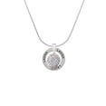 thumbnail image 2 of Delight Jewelry Silvertone Clear Crystal Sparkle Spinner Laugh Ring Charm Necklace, 18", 2 of 4