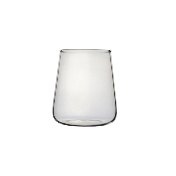 Vasos para beber transparentes reutilizables de vidrio de borosilicato alto, simples y transparentes corto 450ml