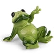 thumbnail image 4 of STPgoods Hello World Frog Handmade Ceramic Figurine Green Ceramic Sculpture Home Decoration, 4 of 4