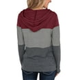 thumbnail image 2 of ADREAMLY Color Block Long Sleeve Hoodie Sweatshirts for Female with Pocket, 2 of 7