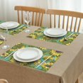 thumbnail image 3 of Rustic Sunflower Placemats Set of 4, Machine Washable Durable Linen Table Mats with Heat Resistant Boho Floral Design Featuring Bees, Butterflies, and Yellow Bloom Pattern, 3 of 6