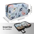 thumbnail image 3 of Uemuo Cute Chameleons On Blue Pattern Portable Toiletry Bags with Handle, Waterproof travel Make up Bags for Women, Large Capacity Travel Cosmetic Bags, 3 of 9