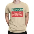 thumbnail image 2 of Officially Licensed Coca-Cola Ice-Cold Logo Vintage Distressed Men's T-shirt, 2 of 3
