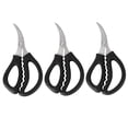 thumbnail image 4 of LIFKOME 3Pcs Seafood Scissors for Lobster Shear with Curved Ergonomic Non-slip Handle 15x10x1in Stainless Steel Shear, 4 of 8