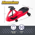 thumbnail image 2 of Lil’ Rider Wiggle Car for Kids with LED Wheels- Swing Car Ride on Toys for Ages 3+, Red, 2 of 7