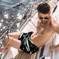 thumbnail image 2 of luoweisi Men's Beach Shorts Quick Dry Swim Trunks with Mesh Lining Whale 2XL, 2 of 5