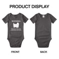 thumbnail image 3 of Warning: Protected by A Hungarian Shepherd Dog Funny Baby Bodysuit Newborn Clothes (Black,6-12 Months), 3 of 5