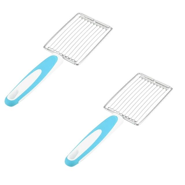 Oleegame 2PC Stainless Steel Luncheon Meat Cutter Ham Fruit Tomato Cheese Kitchen Soft Food Cutting Tool Luncheon Meat Cutter Kitchen Food Cutter Blue