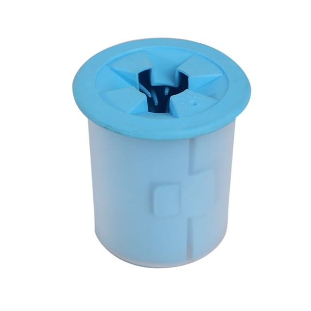 Mascota Suave Suave Silicona Color Sólido Mascota Pata Limpiador Taza Lavadora De Pies Herramienta Azul