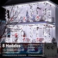 thumbnail image 3 of Luces Navideña Solar 12 Metros 100 Led Decorativa Exterior 8 Modos Blanco Frio, 3 of 6