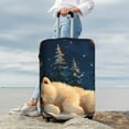 thumbnail image 3 of Lsque Starry Sky Sleep White Bear Printed Luggage Cover, Travel Luggage Protector,Scratch and Dirt Resistant, Fits 18-32 Inch Luggage - X-Large, 3 of 9