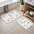 thumbnail image 2 of Pioneer Flower Floral Print Pattern Bath Mat Set Of 2,Non-Slip Rug for Bathroom,Kitchen,Bedroom,Entrance, 30x17 and 23.5x15.7 Inches, 2 of 5