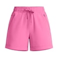 thumbnail image 4 of Xfvqtps Womens Shorts Elastic Waist Drawstring Zippered Pocket Casual Lightweight Breathable Solid Color Pants Soft Lounge Wear, 4 of 9