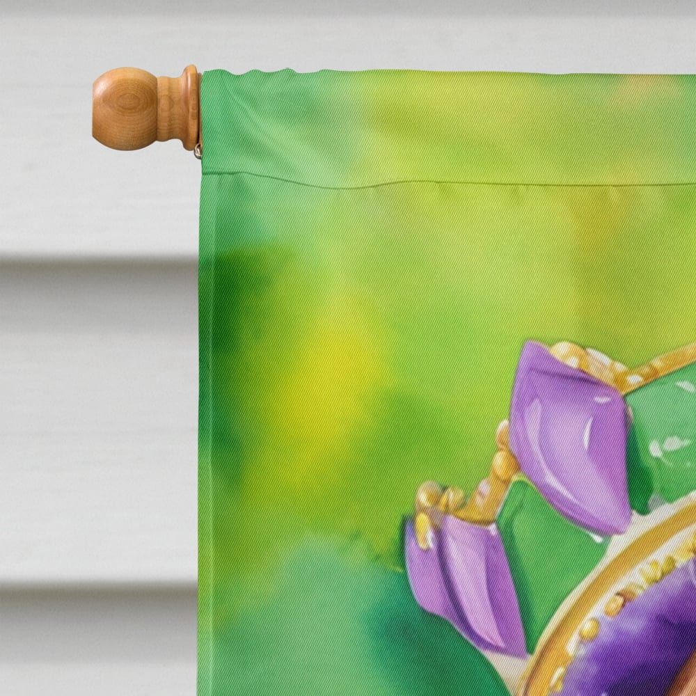 Irish Setter King of Mardi Gras House Flag 28 in x 40 in